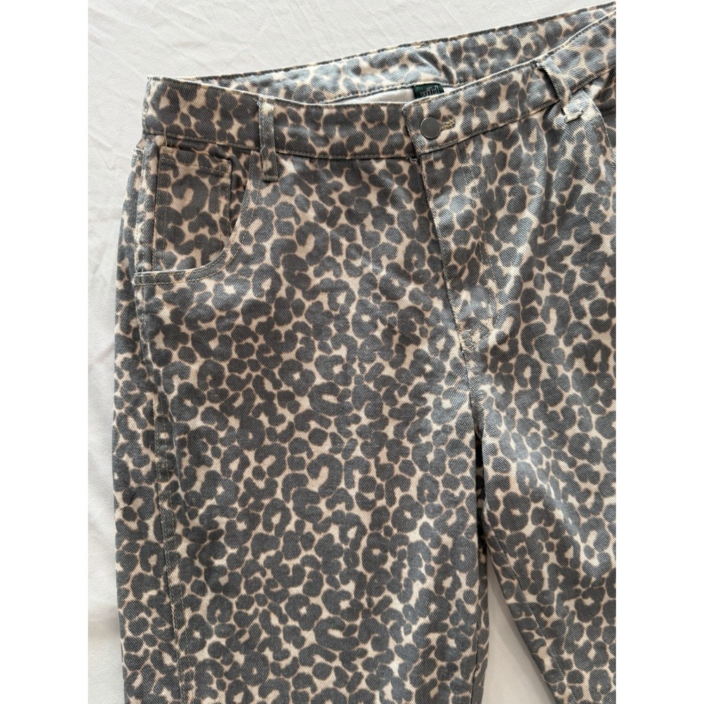 wild fable Gray and Cream Leopard Print Wide Leg Jeans - Picture 3 of 8